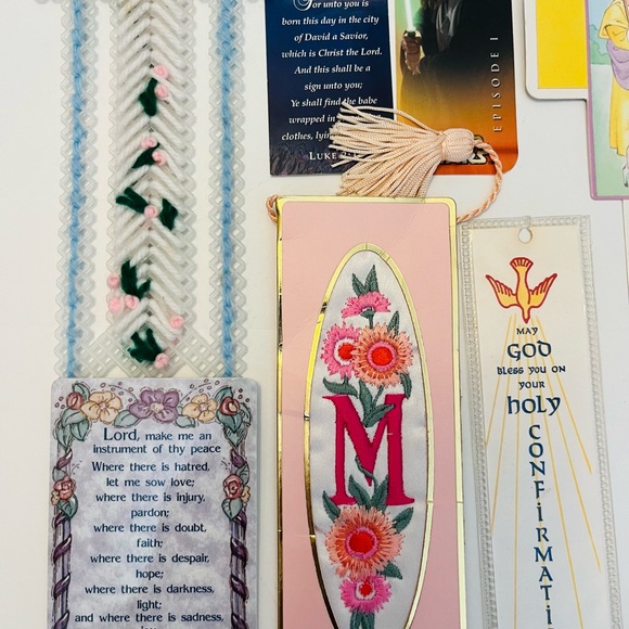 Vintage Bookmarks & Prayer Card Lot of 9 Religious Star Wars Thomas Kinkade - Picture 3 of 10